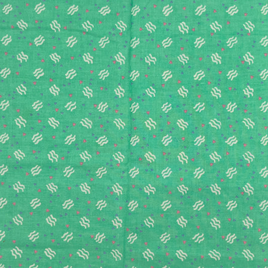 24” x 36” aqua Geometric Print, Premium Quilting Cotton