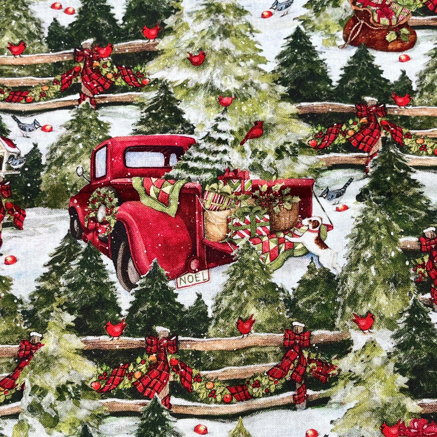 2 Yards “Pine Trees and Fences” by Susan Winget Quilting Cotton