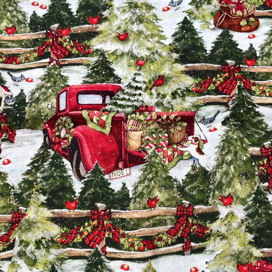 2 Yards “Pine Trees and Fences” by Susan Winget Quilting Cotton