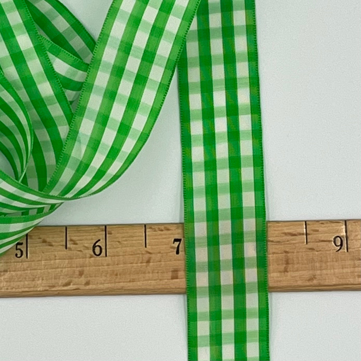 3 Yards, 1 Inch Wide Gingham Ribbon