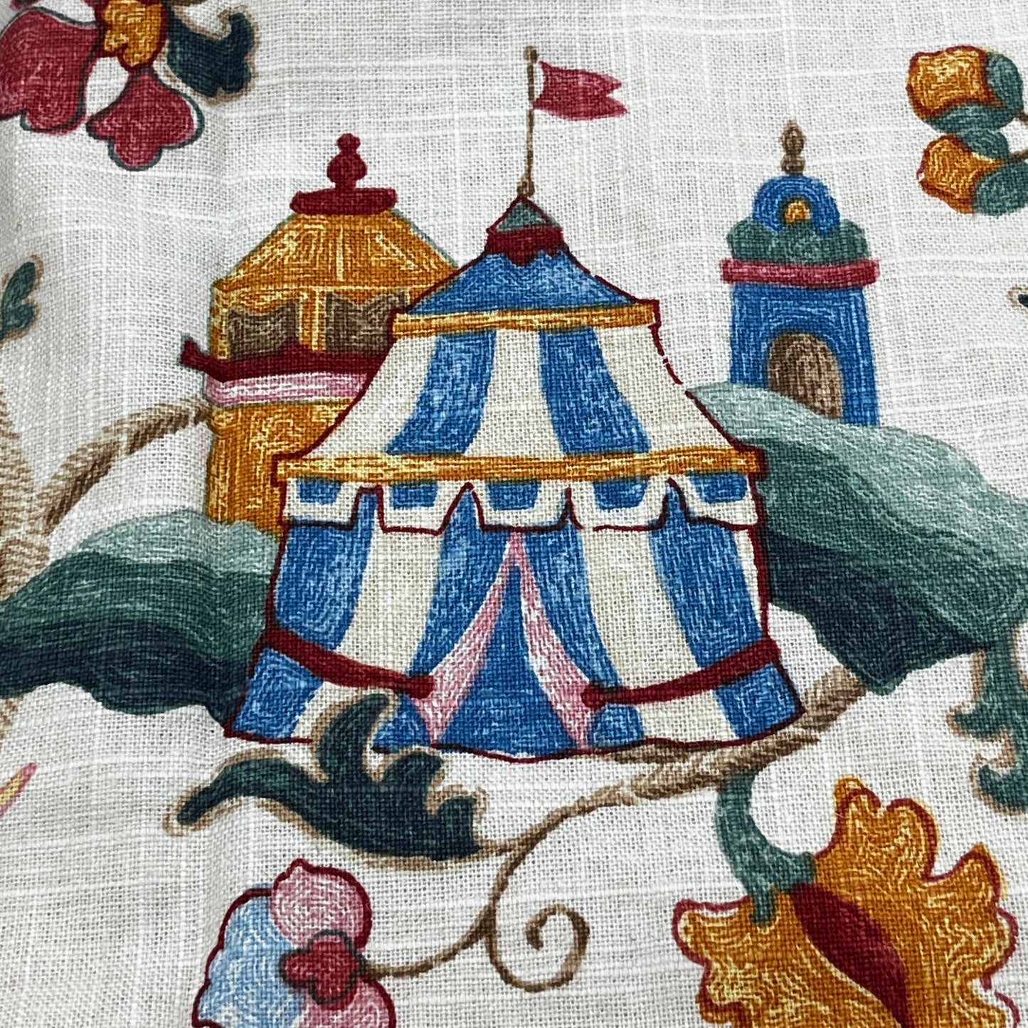 SPECIAL FIND, 2 Yards "Sultan's Walk" by P/Kaufmann, Soil & Stain Repellent Linen