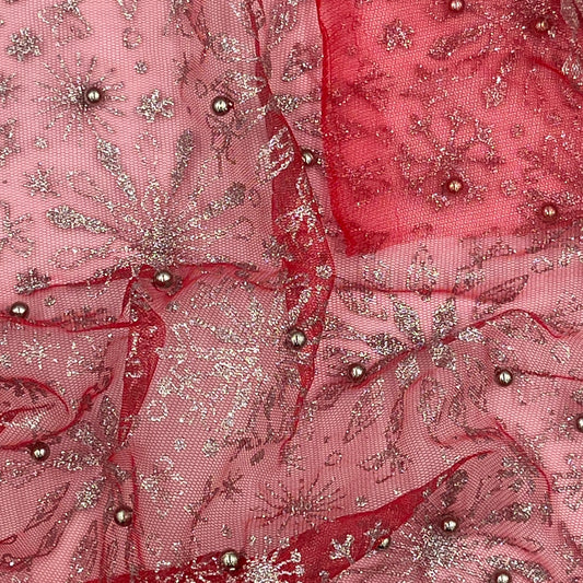 1 1/2 Yards Sparkle & Beaded Tulle