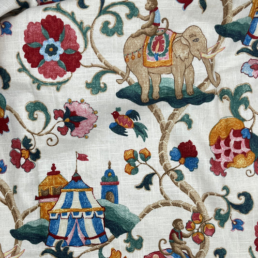 SPECIAL FIND, 2 Yards "Sultan's Walk" by P/Kaufmann, Soil & Stain Repellent Linen