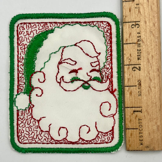 Vintage Santa Christmas Embroidered Patch
