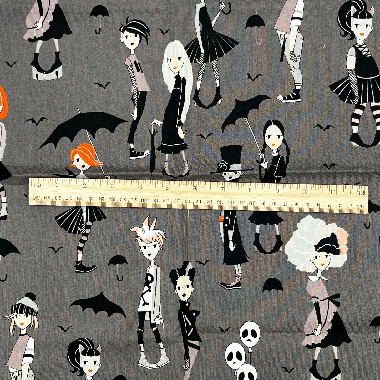 2/3 Yard Alexander Henry "Going Goth" Premium Quilting Cotton