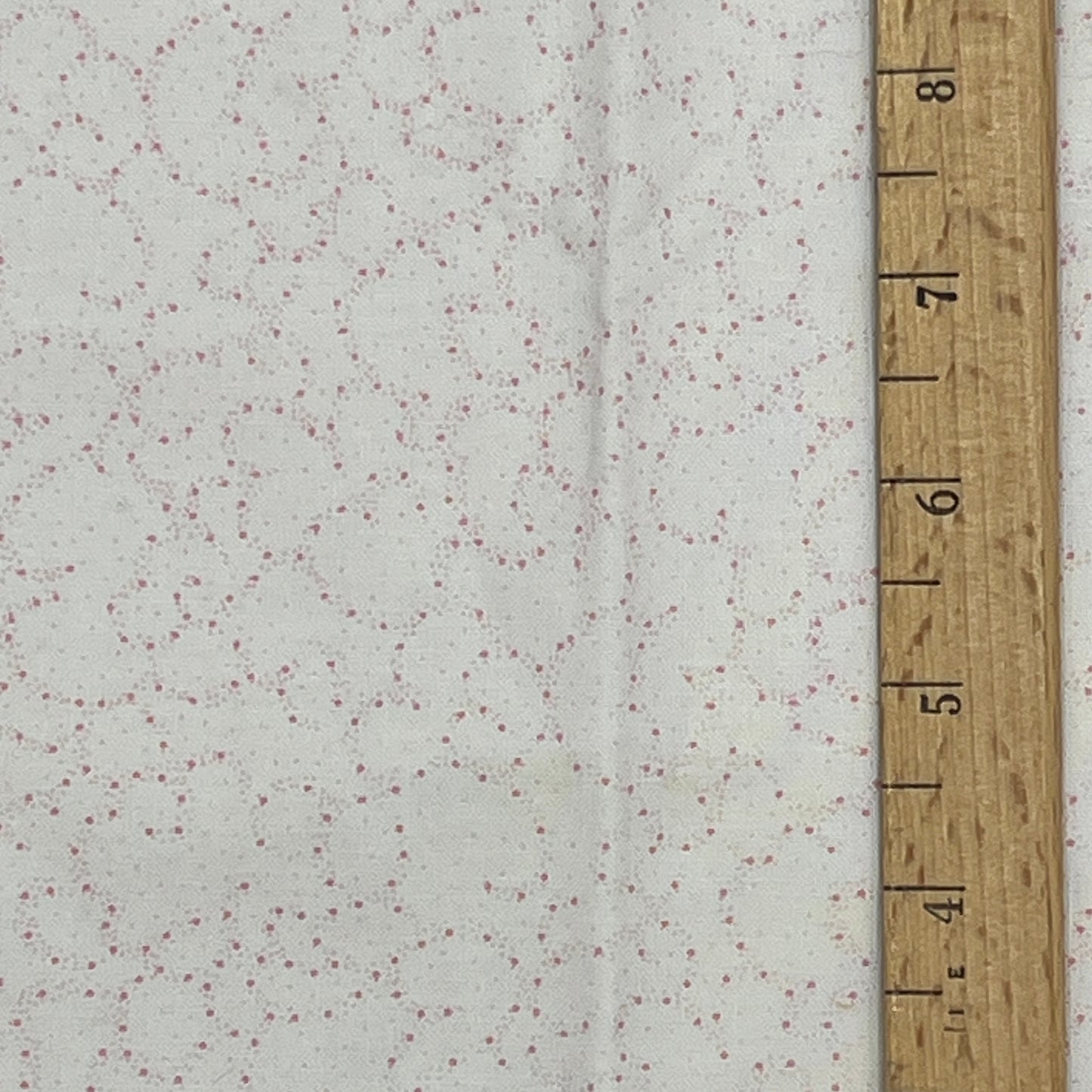 1 1/3 Yard Helen Weinman for Tiny Pink Dot Swirl Print, Quilting Cotton