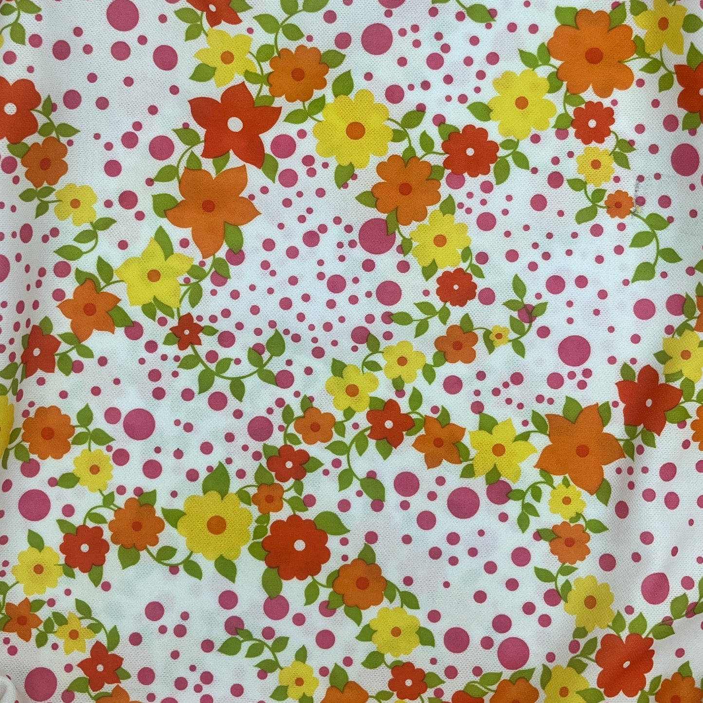 1 2/3 Yards Vintage Flower Pop Poly Knit