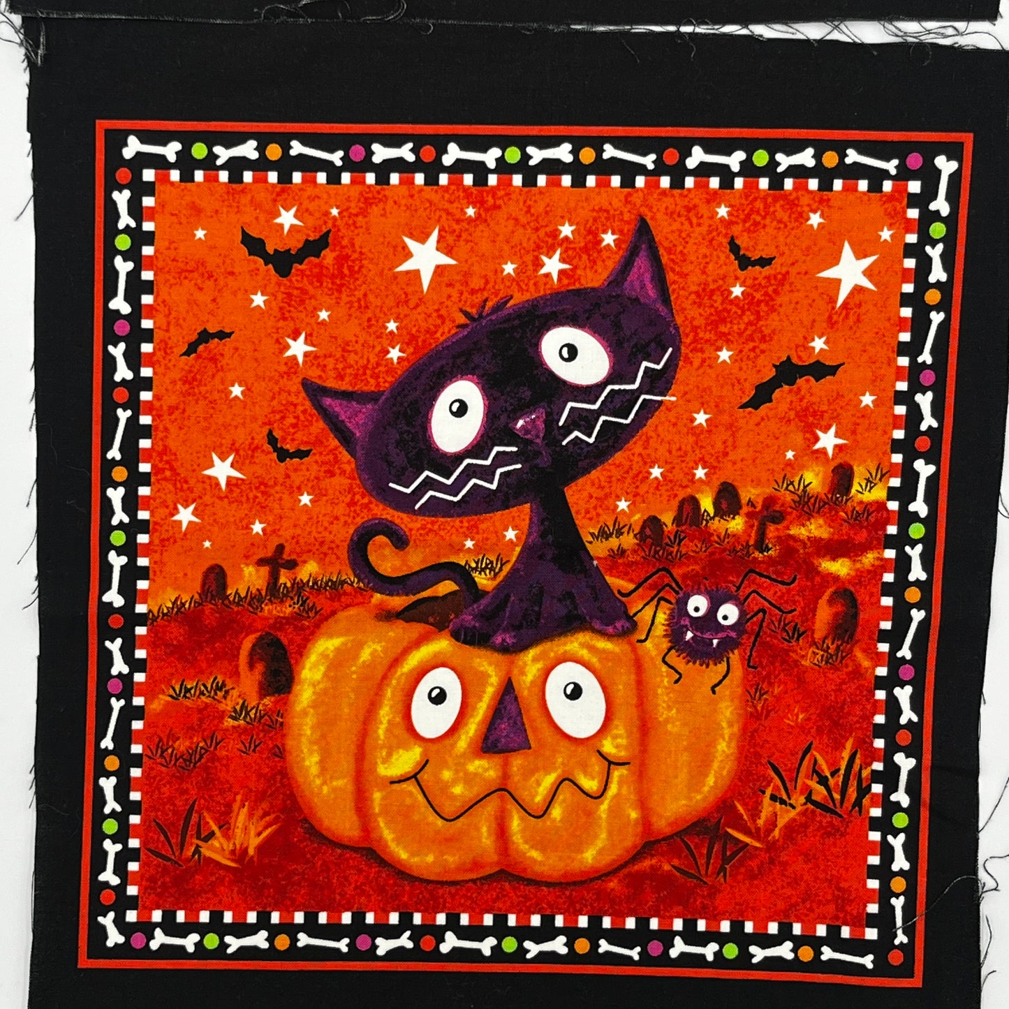 2 10 inch Halloween Blocks, Premium Quilting Cotton