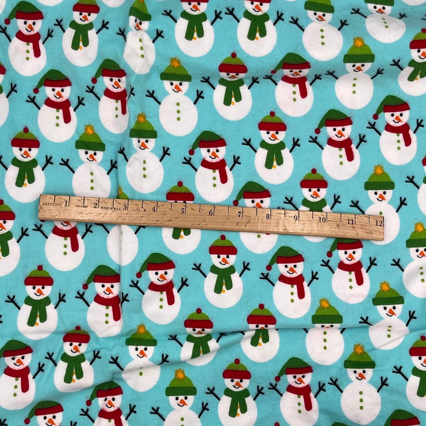 2 Yards “Jingle” Snowmen by Ann Kelle for Robert Kaufman, Cotton Flannel