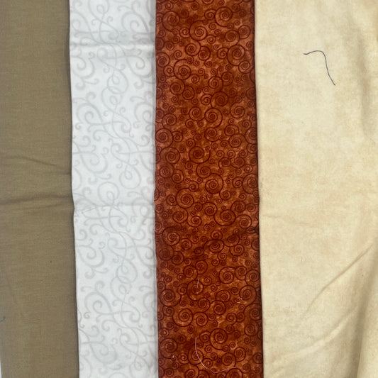 Harvest Swirls Fall Cotton Flannel Bundle, 2 1/2 Yards Total