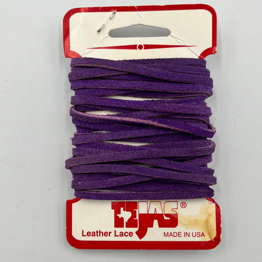 Purple Suede Leather Lace, Made in USA (Tejas Brand)