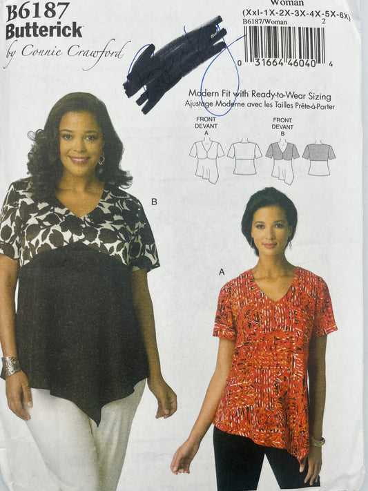 Butterick 6187 Uncut Pattern, Plus