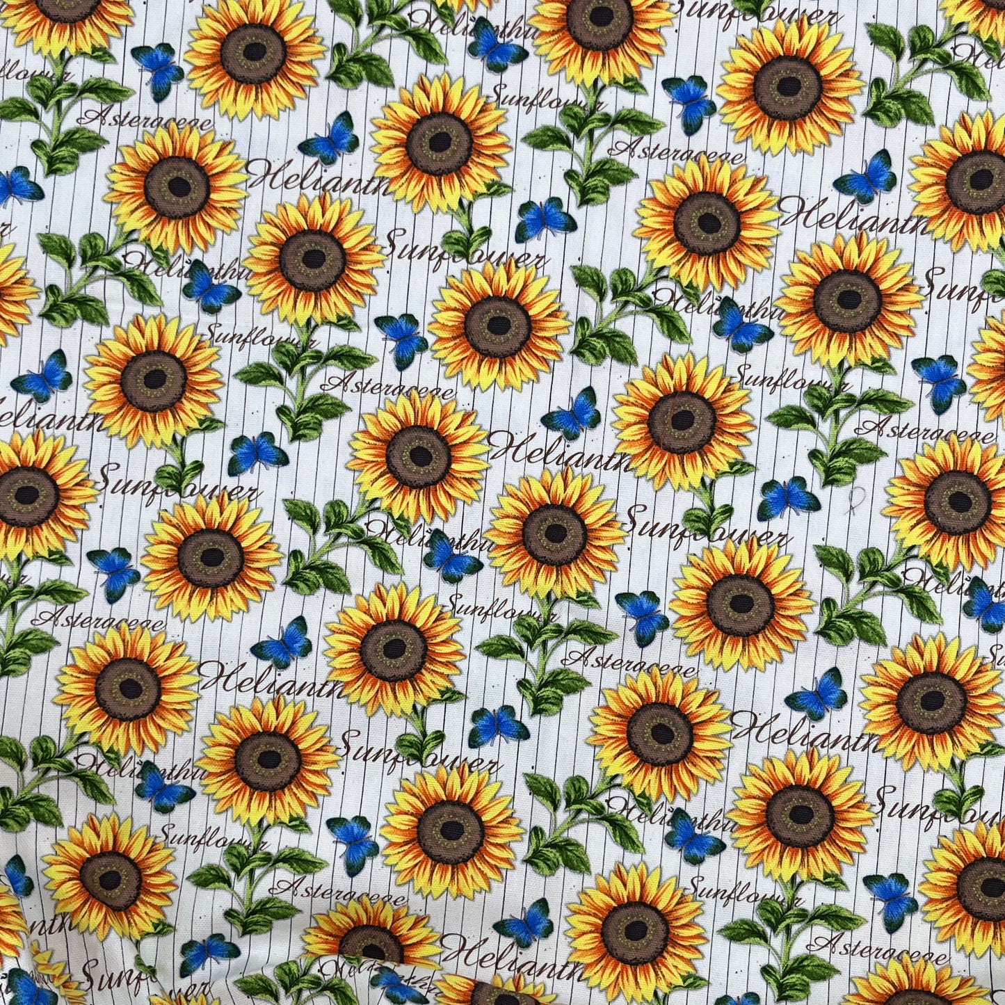 1 Yard Sunflower & Butterfly Cotton Canvas, Hobby Lobby Exclusive