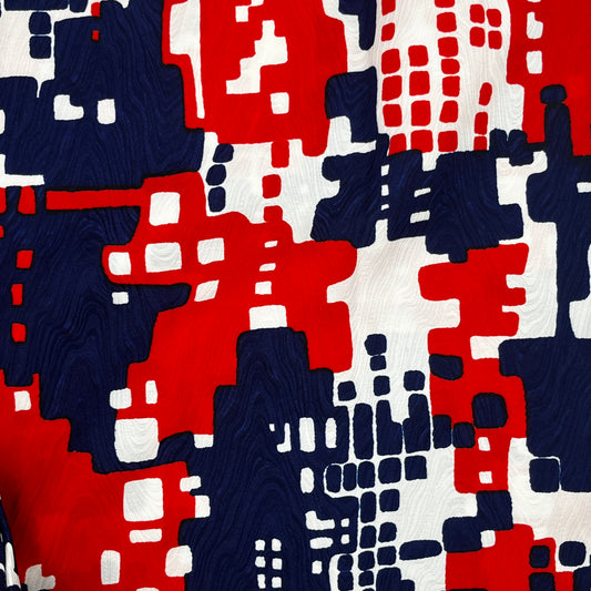 SPECIAL VINTAGE FIND 4+ Yards Spilke's Screen Printed Synthetic