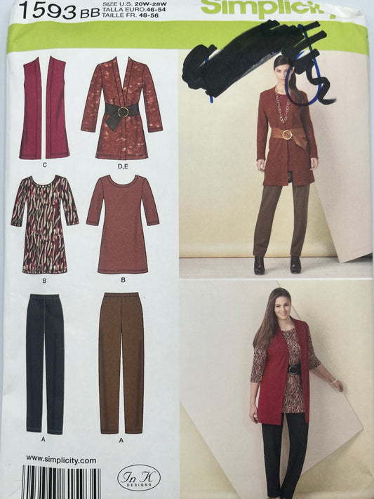 Simplicity 1593 Uncut Pattern, Plus