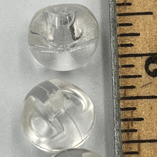 Four, 3/8 Inch Glass Buttons