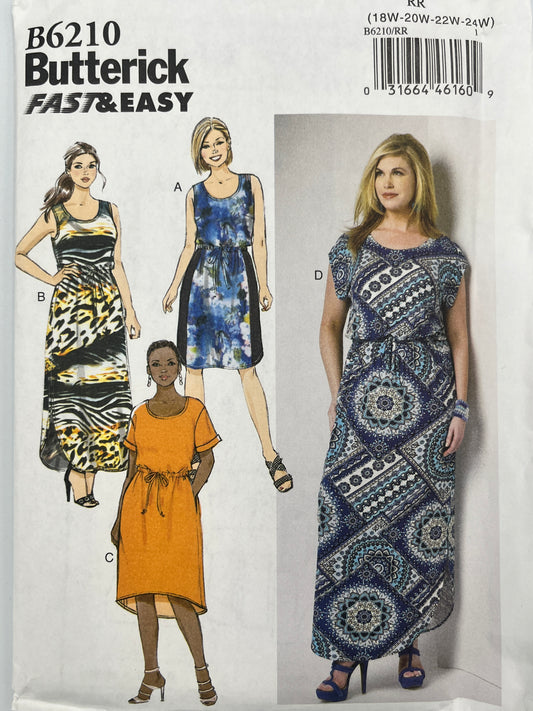Butterick 6210 Uncut Pattern, Plus