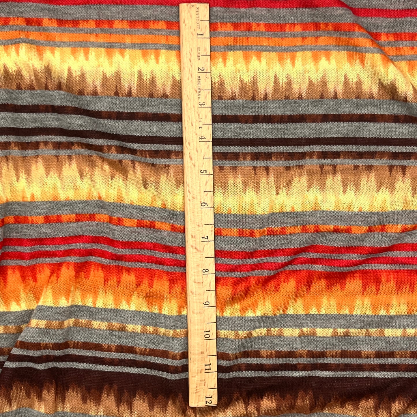 1 Yard Lightweight Shades of Sunset Knit, Cotton