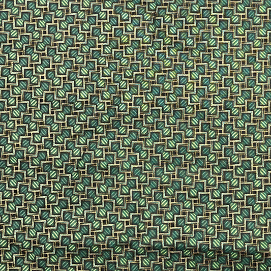 1 1/4 Yard Robert Kaufman, Metallic Geometric, Premium Quilting Cotton