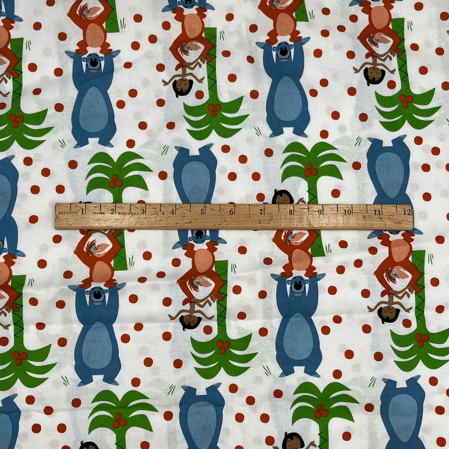 3 Yards Vintage Disney Jungle Book Quilting Cotton