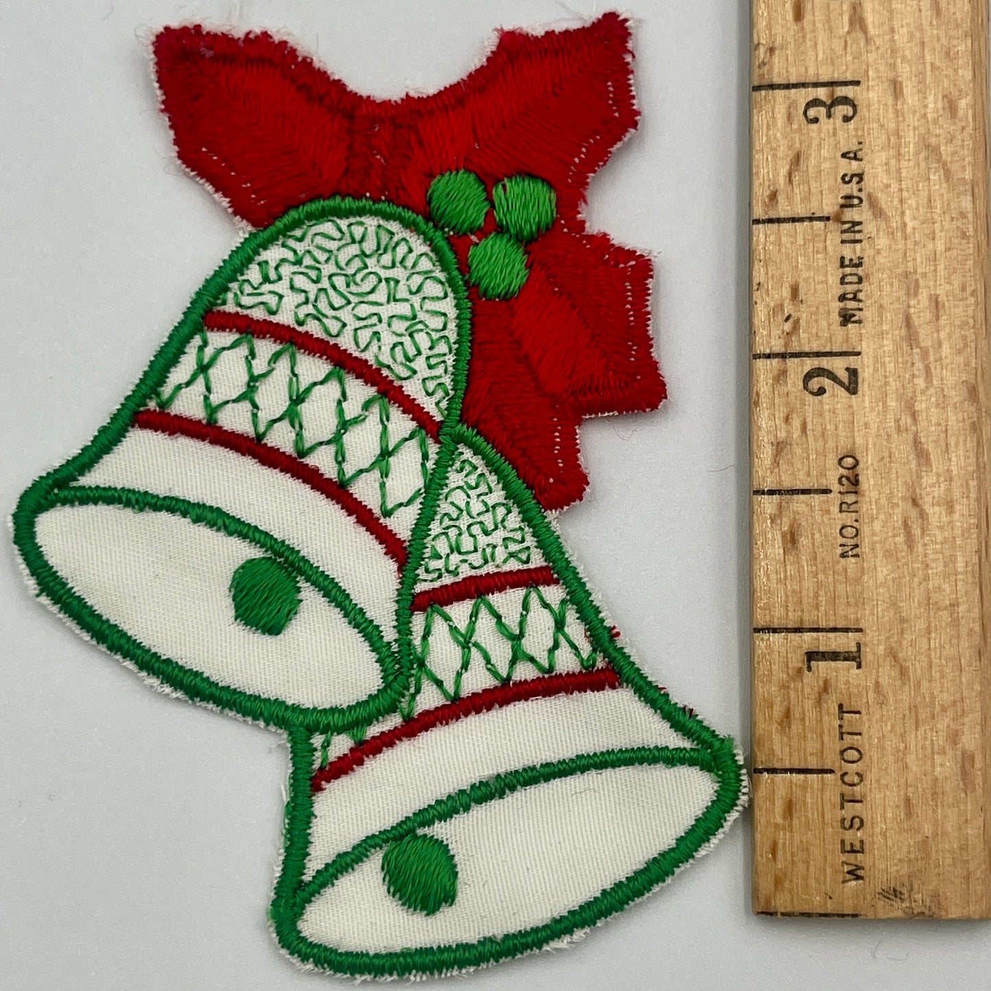 Vintage Jingle Bells Christmas Embroidered Patch