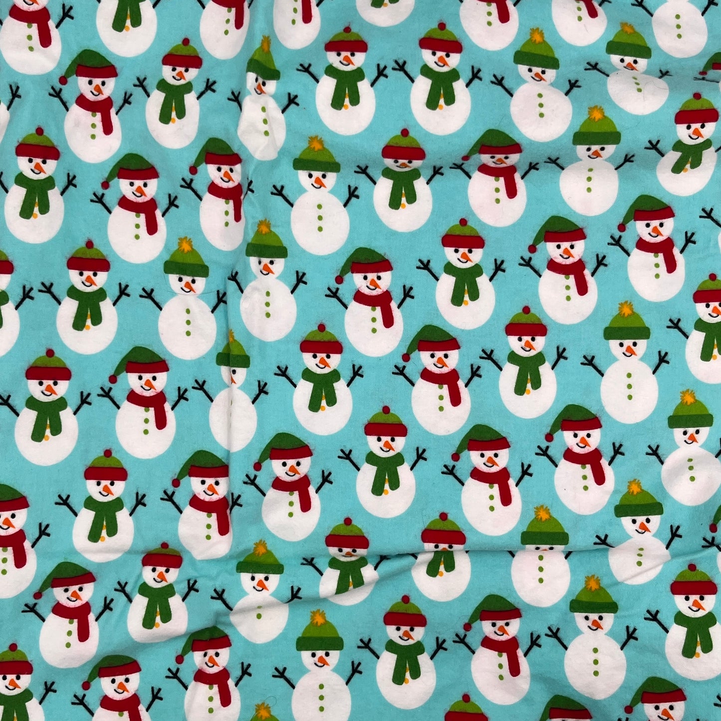 2 Yards “Jingle” Snowmen by Ann Kelle for Robert Kaufman, Cotton Flannel