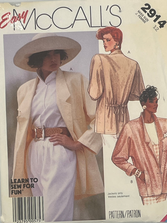 McCall's 2914 Uncut Pattern