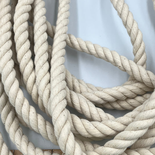 10 Yards Natural Cotton Macramé Rope, 1/2” Thickness