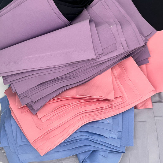 2 1/3 lbs of Pre-cut Scrunchie Strips, Designer Deadstock