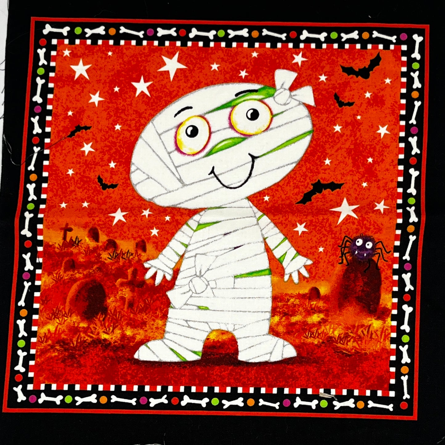 2 10 inch Halloween Blocks, Premium Quilting Cotton