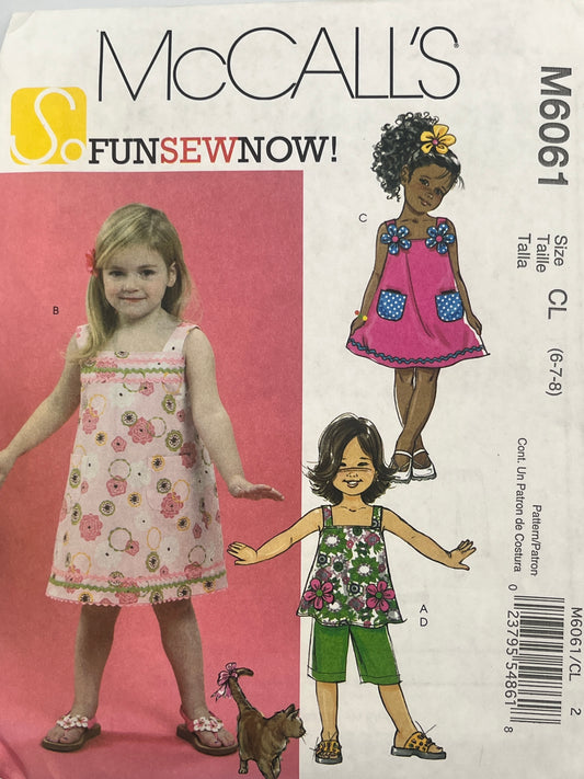 McCall's 6061 Uncut Pattern, Vintage