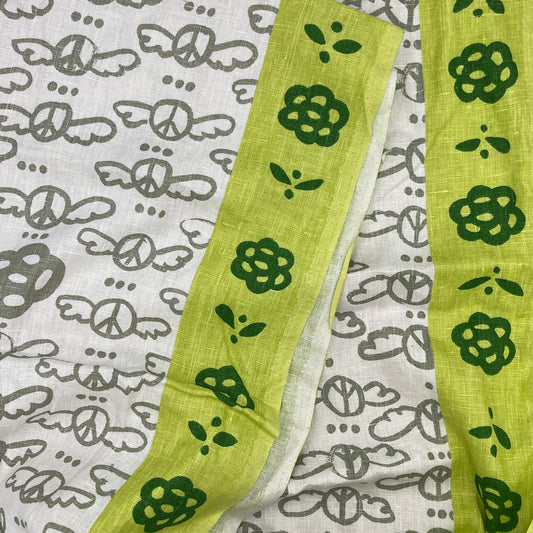 3 Yards Funky Border Print Linen
