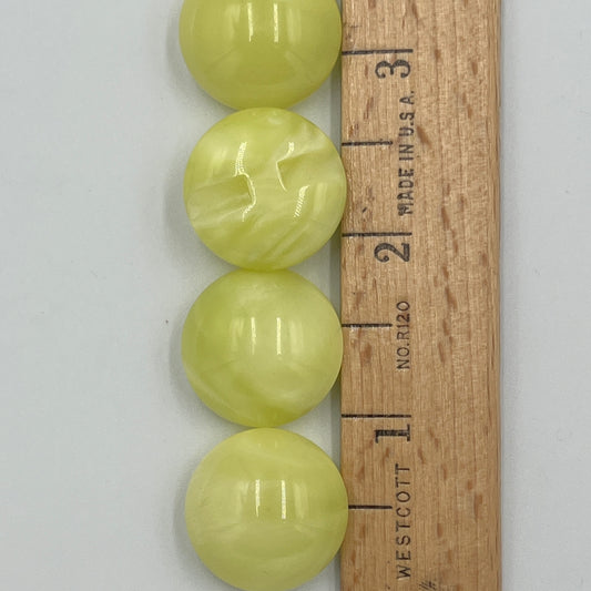 Four 8/10 Inch Vintage Glass Buttons