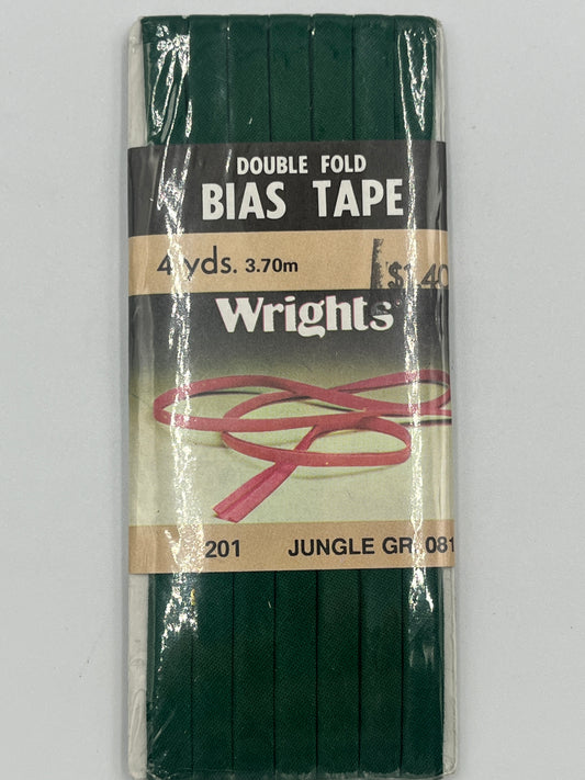 Wrights Double Fold Bias Tape, Jungle Green