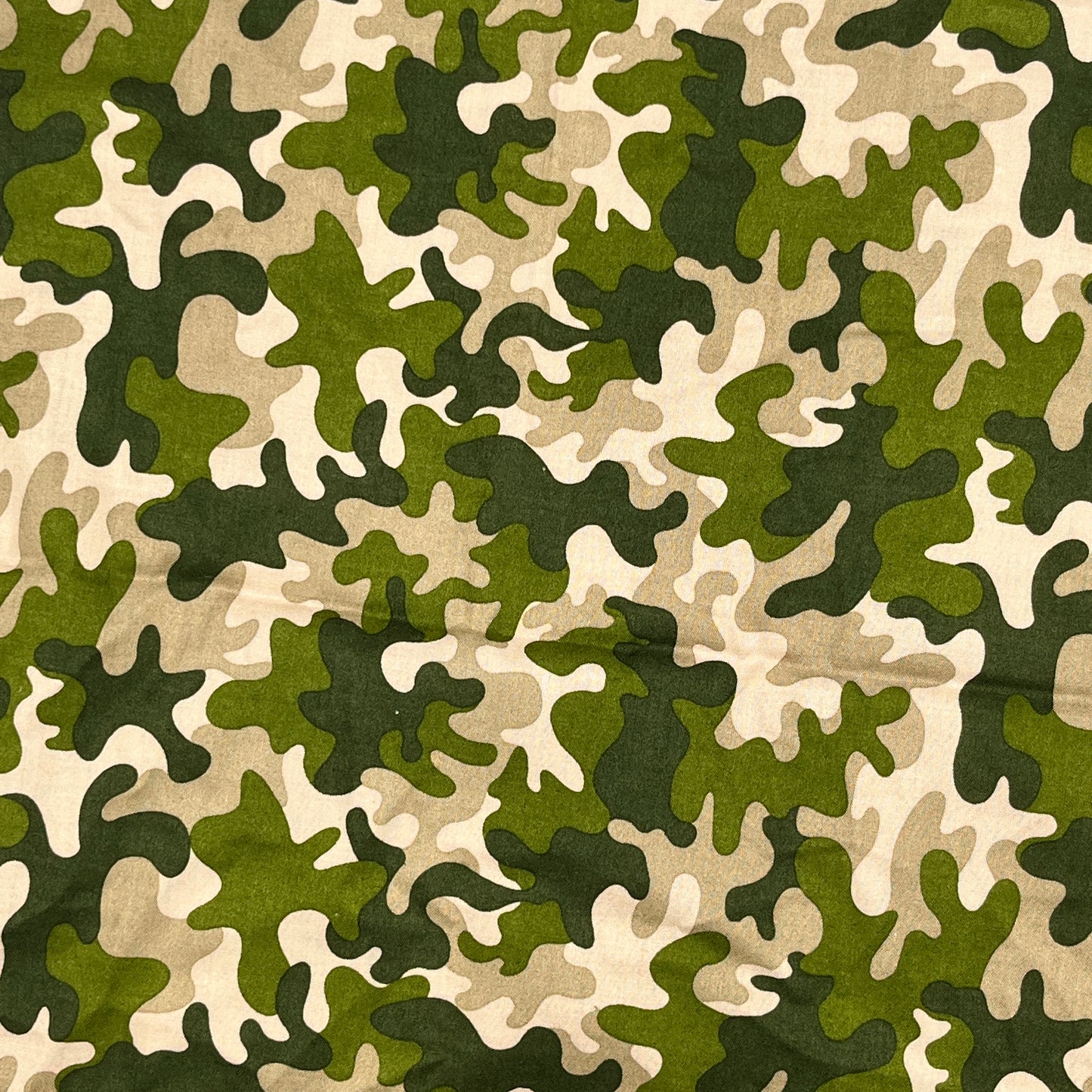 1 1/3 Yard Olive Camo Print, Lightweight Cotton