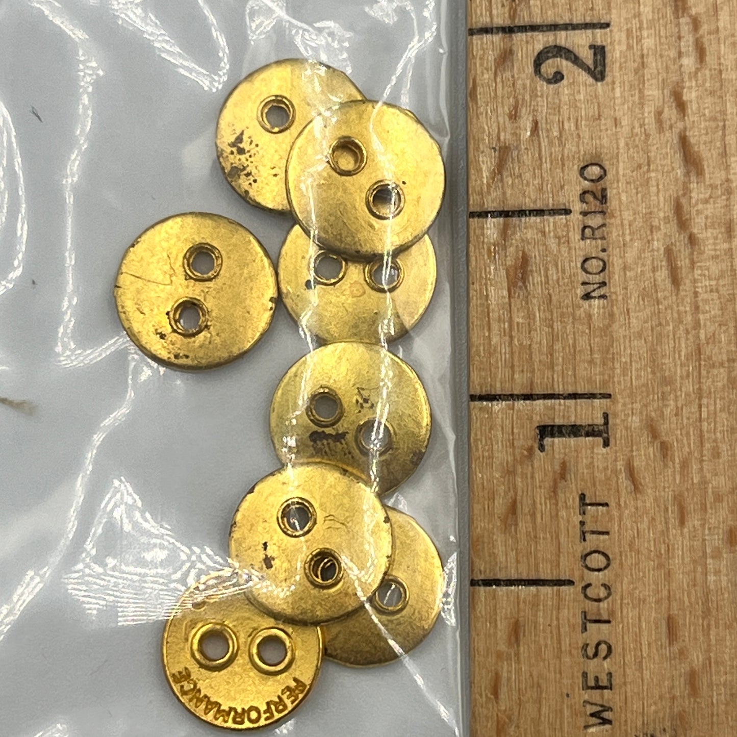 Eight, 3/8 Inch Metal Buttons, Calvin Klein
