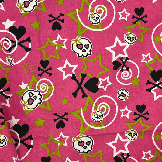 1 1/2 Yards "Stars & Bones" Cotton Canvas