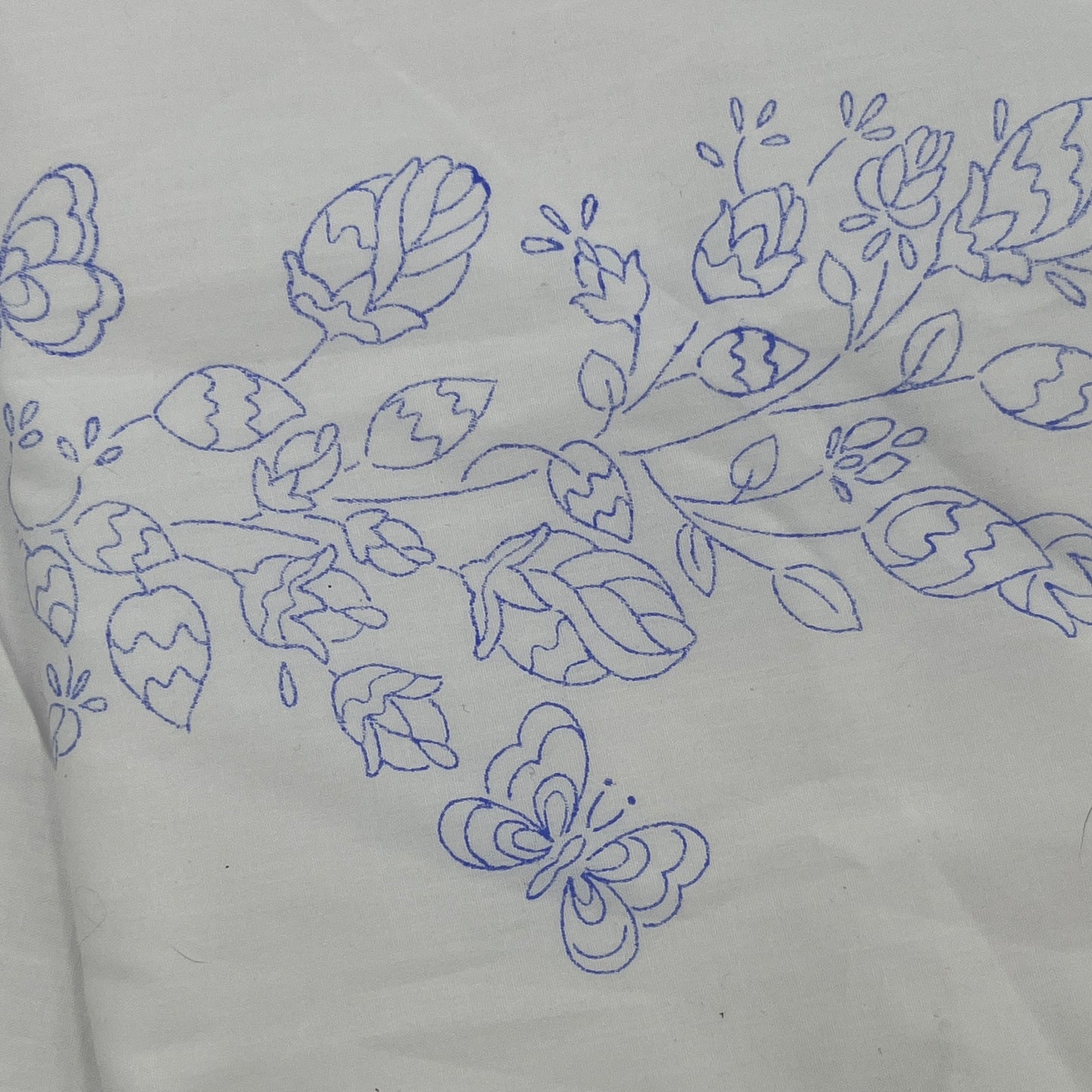 Pillowcase with Print for Embroidery
