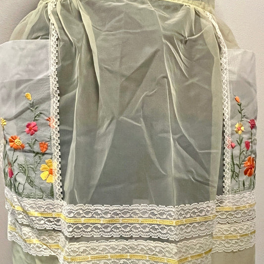 Embroidered Hostess Apron, Vintage