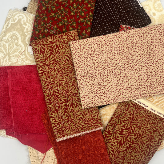 Warm Autumn Scrap Pack – 26 oz Quilting Cotton, Generous Cuts