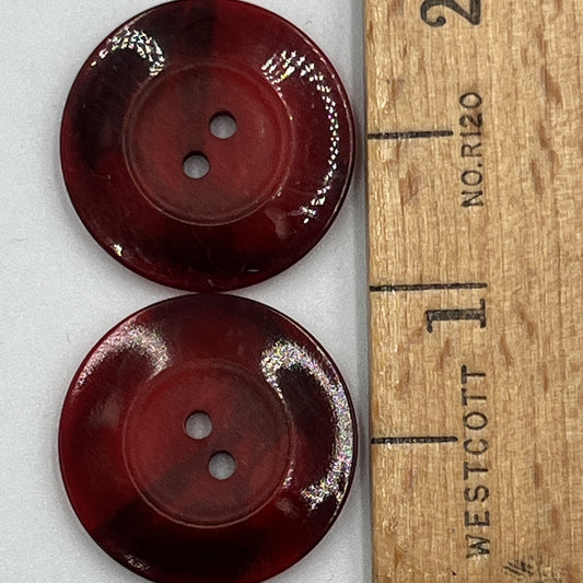 Two, 1 Inch Vintage Buttons