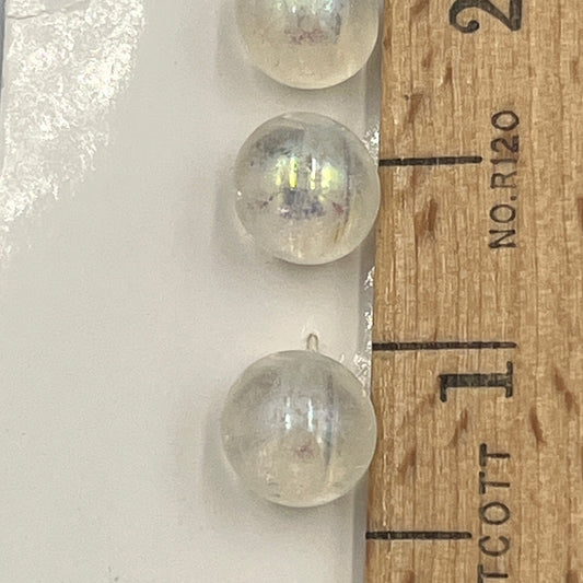 Six, 3/8 Inch Vintage Crystal Buttons