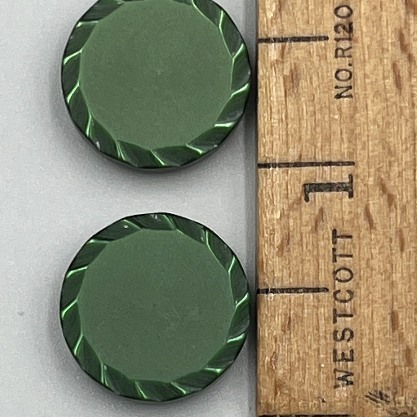 Four 3/4 Inch Vintage, Glass Buttons