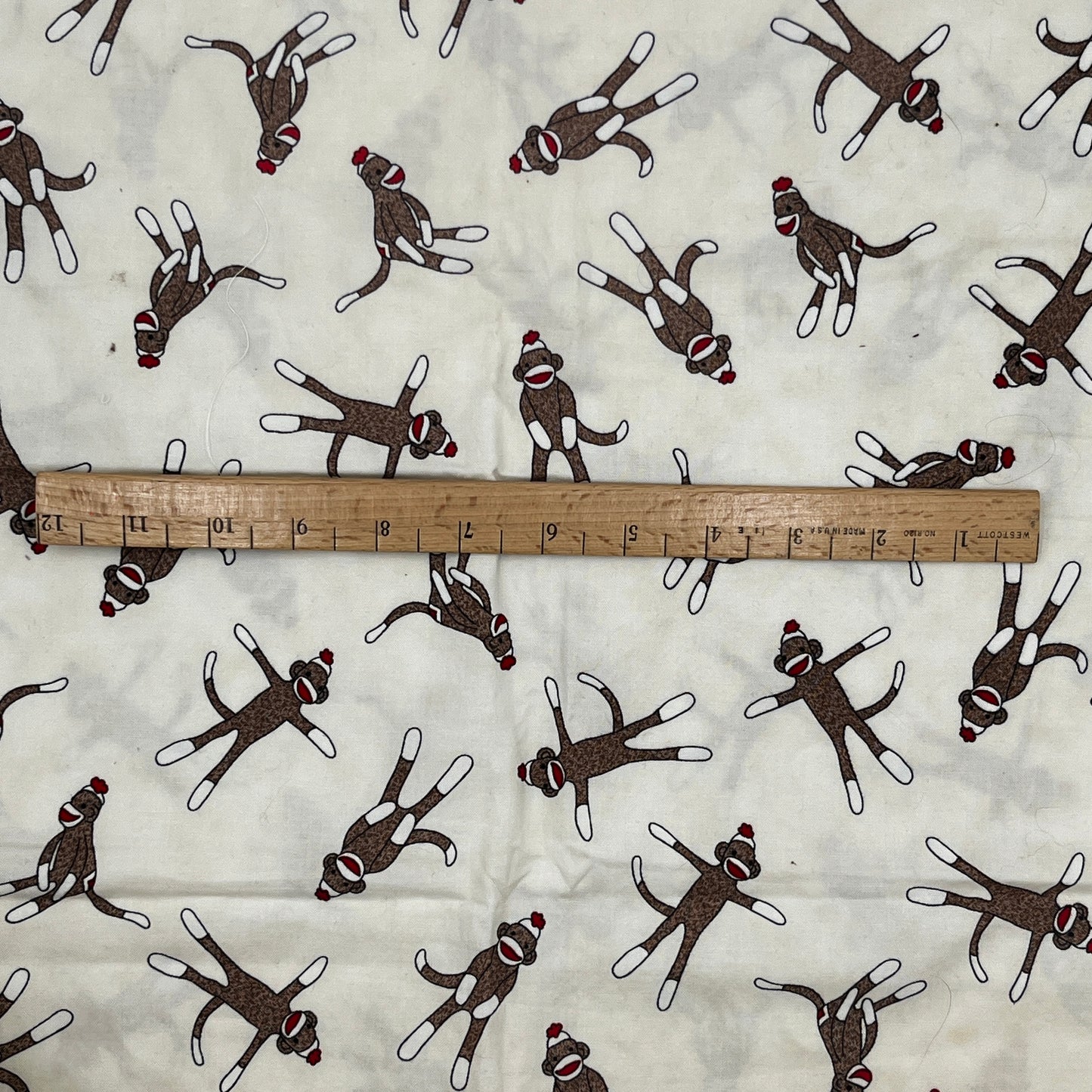 4/5 Yard Funky Monkey by Max & Noble for Moda, Premium Quiltlng Cotton