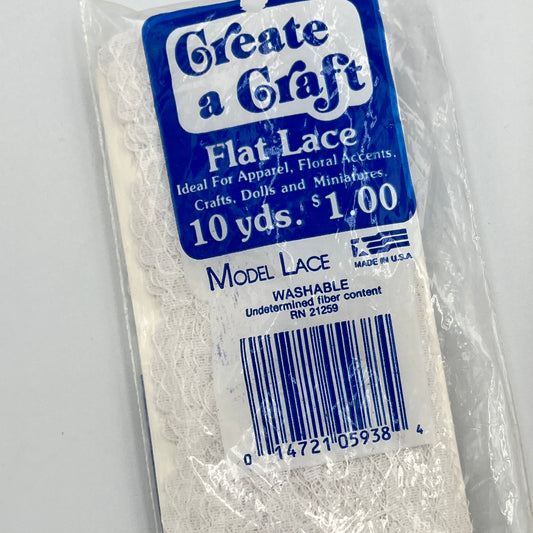 Create a Craft Flat Lace Package, 10 Yards, White