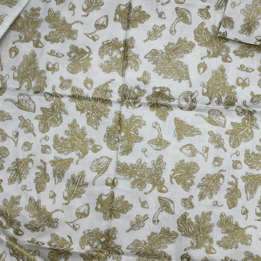 1 Yard Metallic Mushrooms, Premium Quilting Cotton
