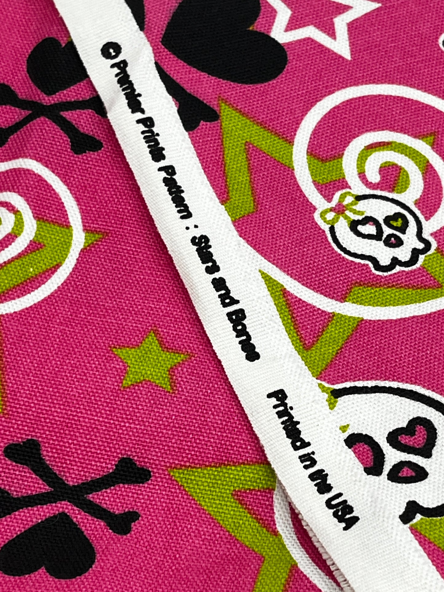 1 1/2 Yards "Stars & Bones" Cotton Canvas