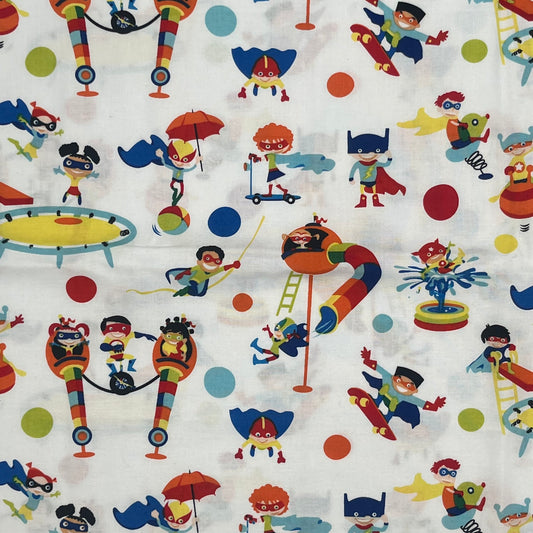 1 Yard Playground Hero Print - Premium Quilting Cotton