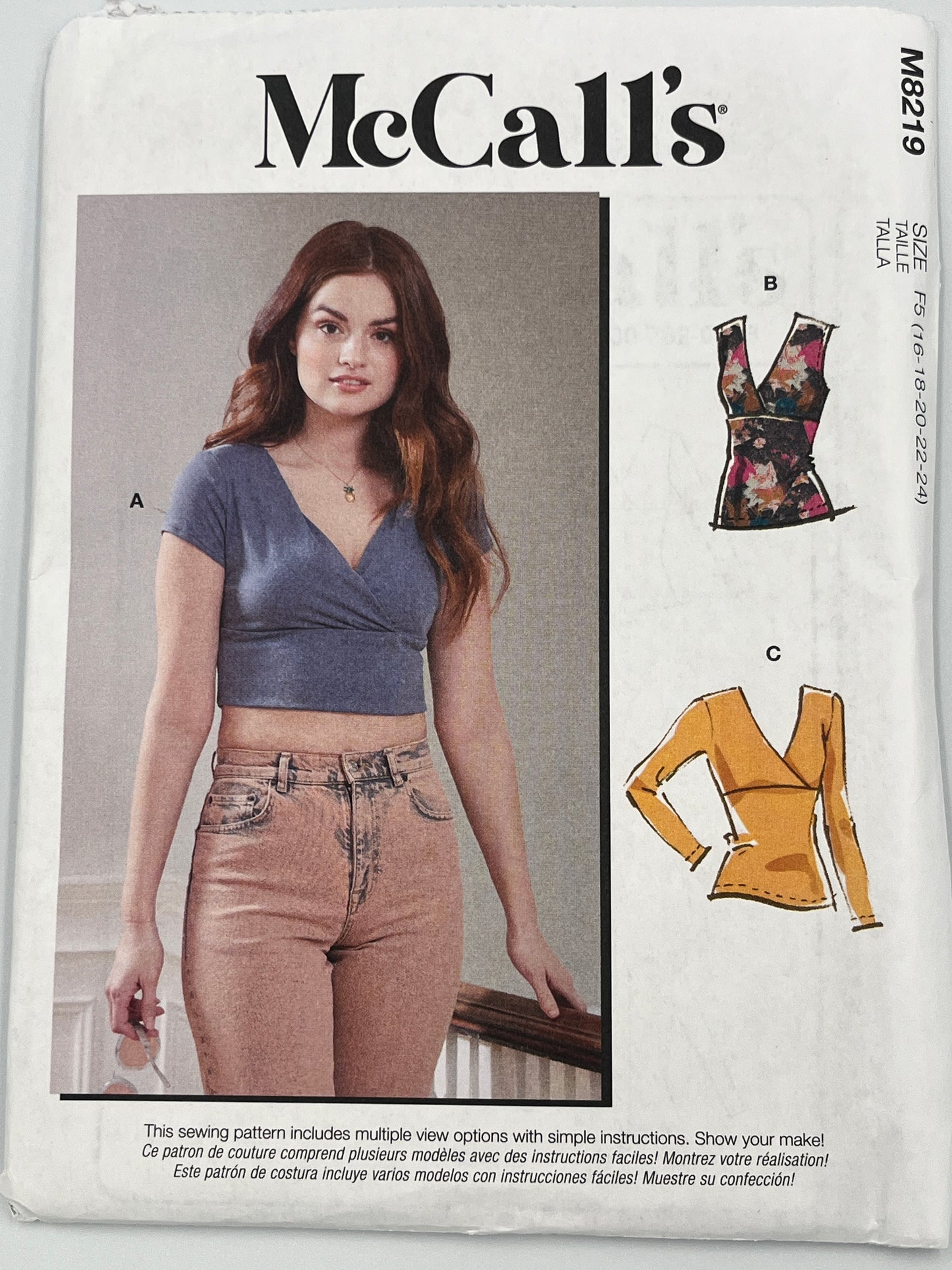 McCall's 8219, Uncut Pattern, Size 16-24