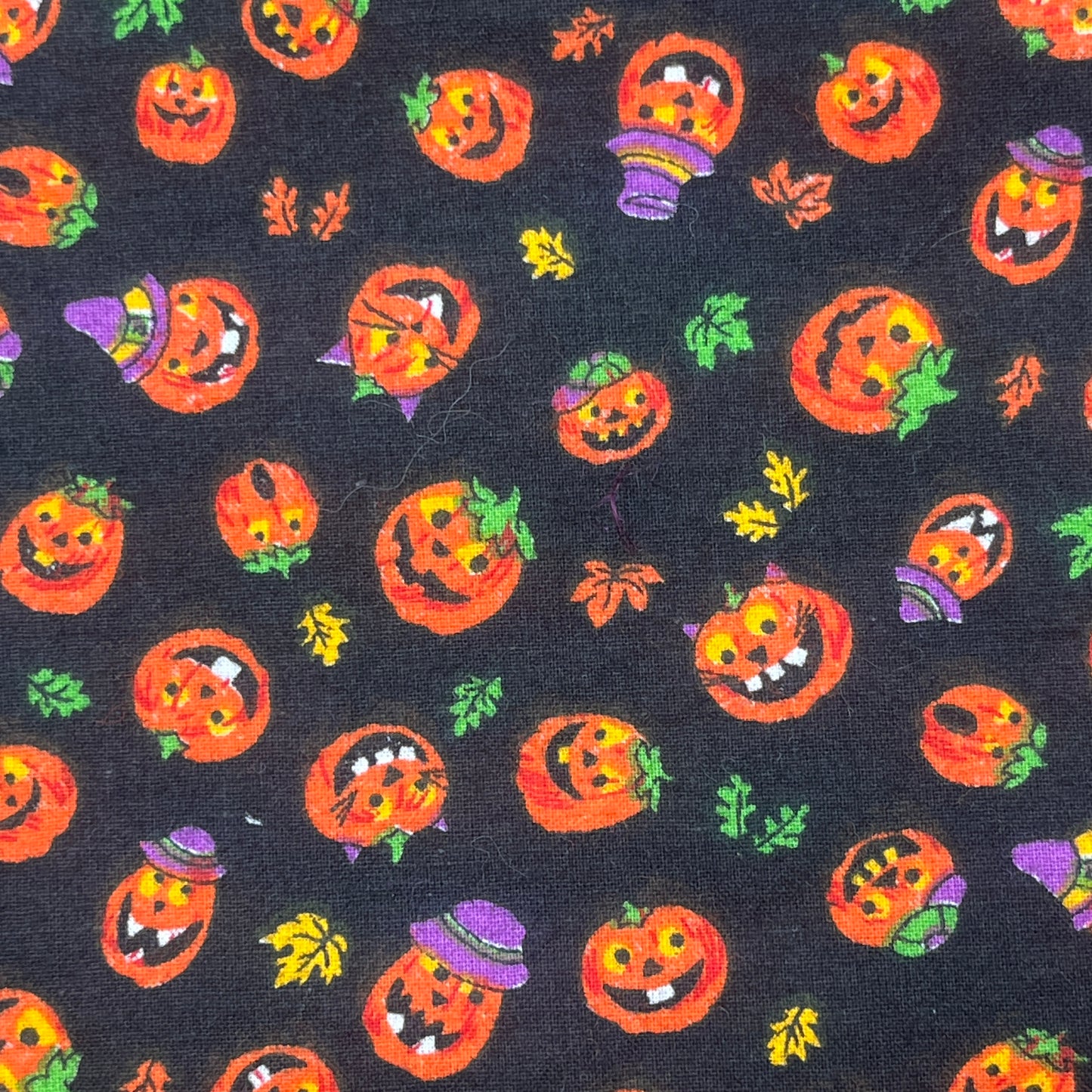 2/3 Yard, Tiny Pumpkin Chaos, Vintage Quilting Cotton